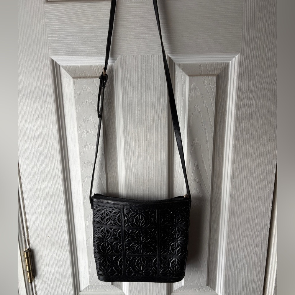 CEM Vintage Black Patterned Shoulder Bag